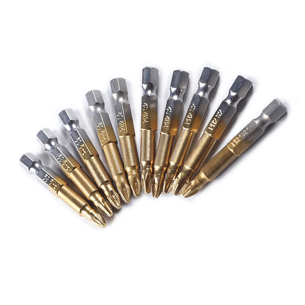 10 Pcs Anti-slip Magnetic Titanium Coated Screwdriver Bits Set for Electronics Electrician Mechanic Repair Work High Precision
10 Pcs Anti-slip Magnetic Titanium Coated Screwdriver Bits Set for Electronics Electrician Mechanic Repair Work High Precision