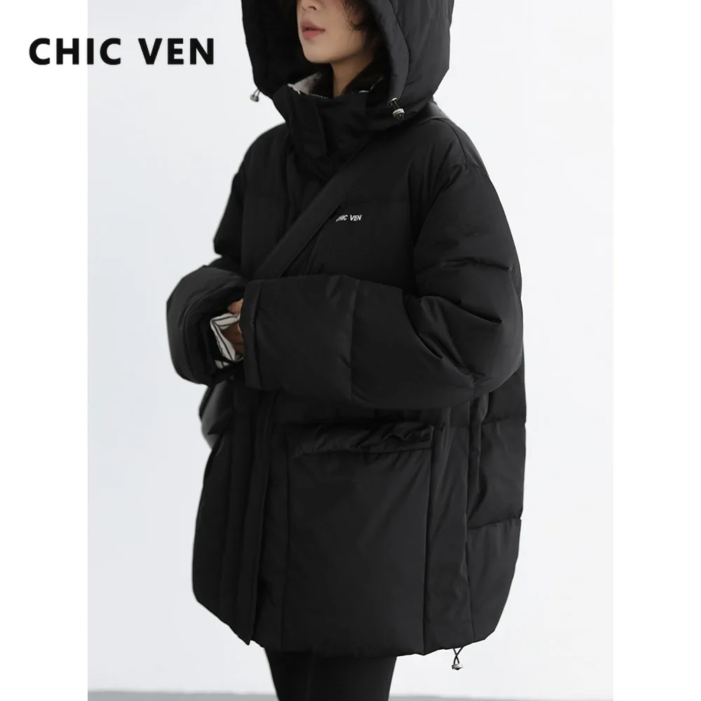 CHIC VEN Women Down Coat Contrast Collar Solid Thick Detachable Hooded 90 White Duck Down Female Down Jacket Winter 2023
CHIC VEN Women Down Coat Contrast Collar Solid Thick Detachable Hooded 90 White Duck Down Female Down Jacket Winter 2023