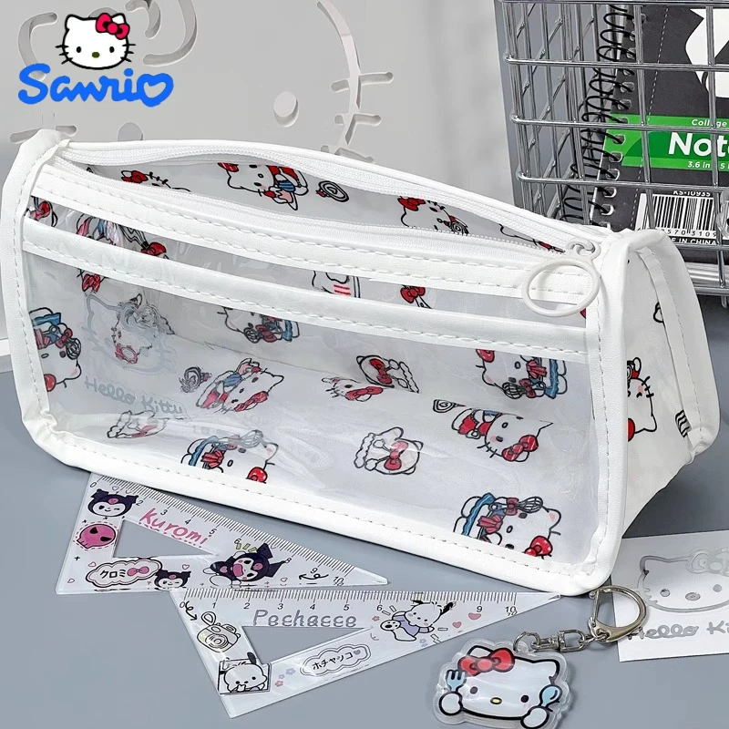 Cute Sanrio Hello Kitty PVC Transparent Pencil Case Student Creative KT Cat Pen Bag Large Capacity Storage Bag Stationery Supply
Cute Sanrio Hello Kitty PVC Transparent Pencil Case Student Creative KT Cat Pen Bag Large Capacity Storage Bag Stationery Supply