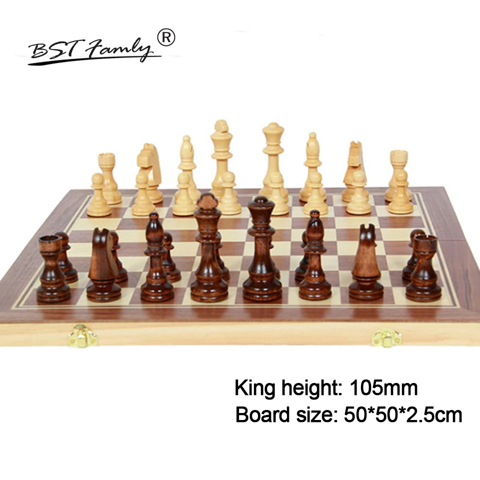 Big Wood Chess Set Game of International Chess Chessman Folding 50*50cm Chessboard Chess Pieces King Height 105mm
Big Wood Chess Set Game of International Chess Chessman Folding 50*50cm Chessboard Chess Pieces King Height 105mm