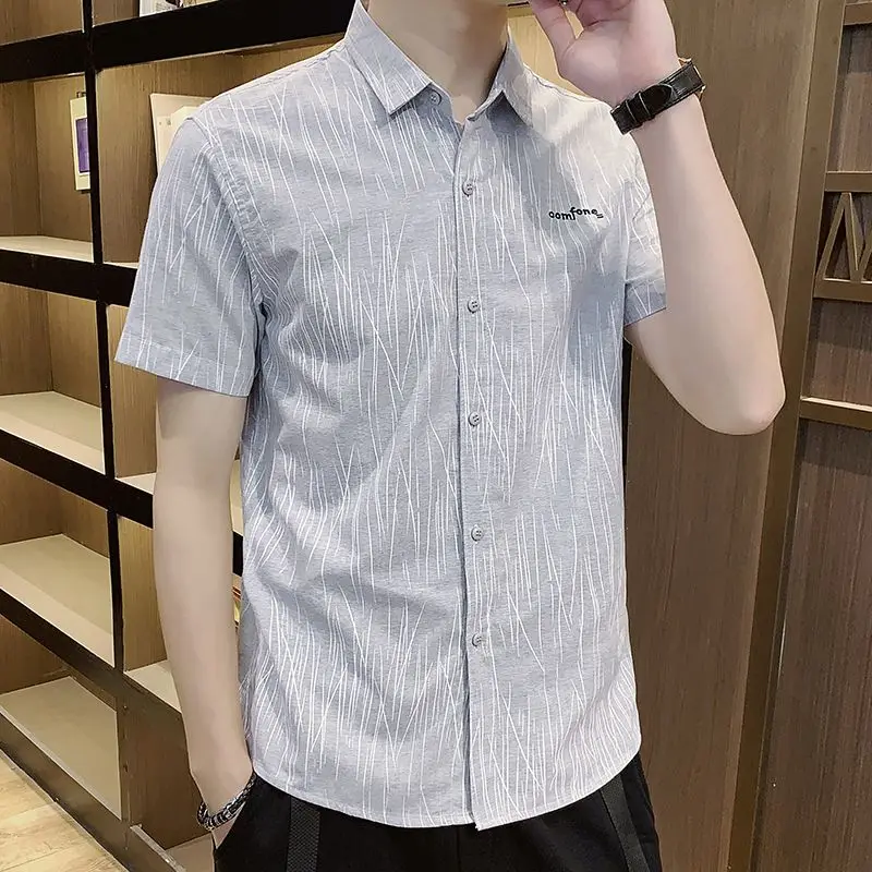 Short-sleeved Shirt for Men Casual Korean Style Trendy Handsome Slim Fit Versatile Thin Summer Shirt for Men
Short-sleeved Shirt for Men Casual Korean Style Trendy Handsome Slim Fit Versatile Thin Summer Shirt for Men
