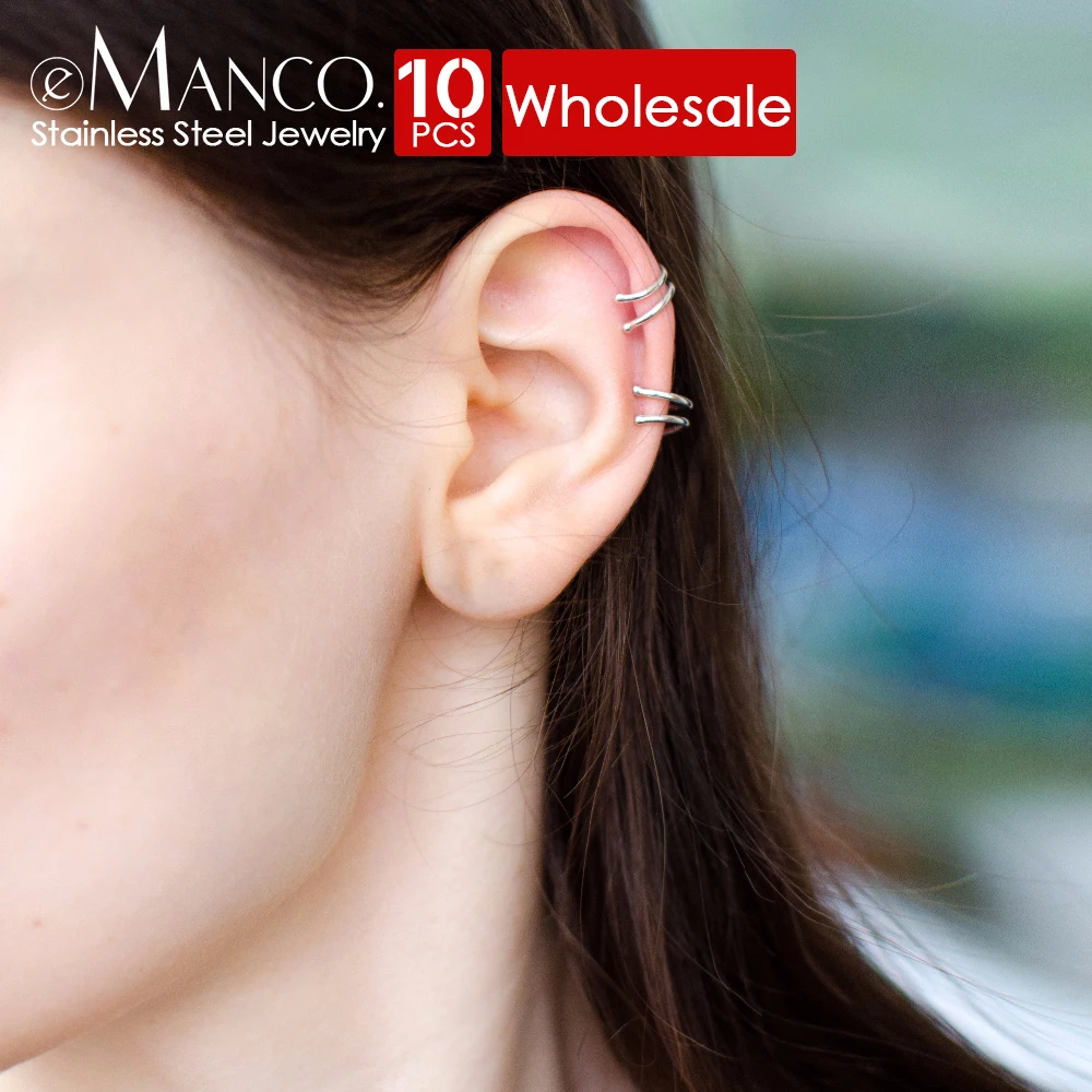 eManco 10PCS Stainless Steel Glossy Ear Clips Earrings Ear Bone Clips Without Piercing Without Ear Holes Statement piece
eManco 10PCS Stainless Steel Glossy Ear Clips Earrings Ear Bone Clips Without Piercing Without Ear Holes Statement piece