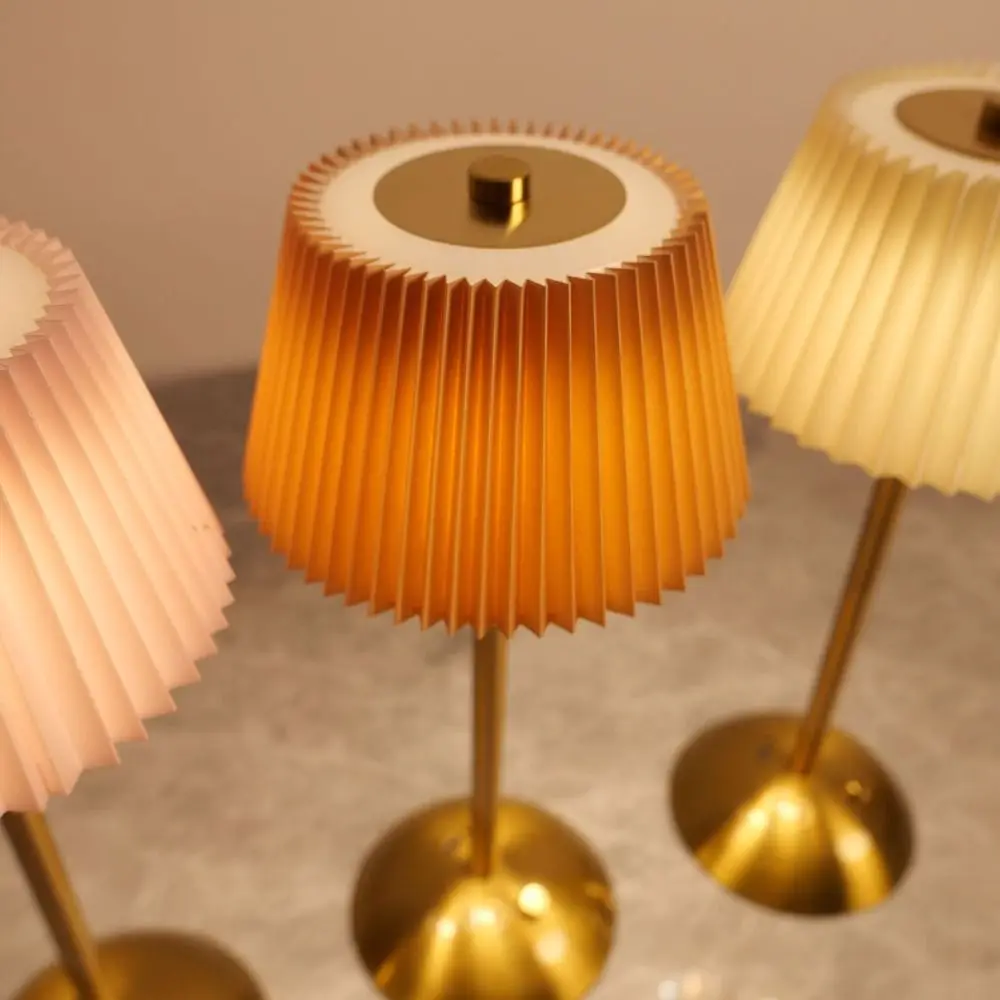 3 Color Lights Small Pleated Table Lamp Touch Control Fabric Shade Desk Ambient Light Stepless Dimmable Cordless
3 Color Lights Small Pleated Table Lamp Touch Control Fabric Shade Desk Ambient Light Stepless Dimmable Cordless