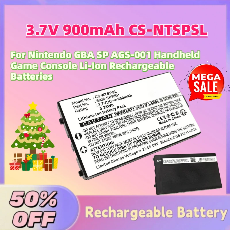 Fast Shipping 3.7V 900mAh CS-NTSPSL Battery For Nintendo GBA SP AGS-001 Handheld Game Console Li-Ion Rechargeable Batteries
Fast Shipping 3.7V 900mAh CS-NTSPSL Battery For Nintendo GBA SP AGS-001 Handheld Game Console Li-Ion Rechargeable Batteries