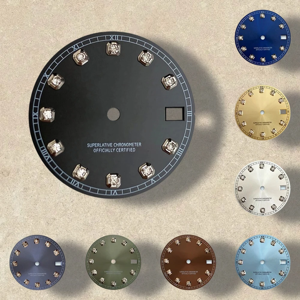 28.5mm S Logo Diamond NH35 Dial Suitable for NH35/NH36 Movement Watch Modification Accessories High Quality NH35 Accessories
28.5mm S Logo Diamond NH35 Dial Suitable for NH35/NH36 Movement Watch Modification Accessories High Quality NH35 Accessories 