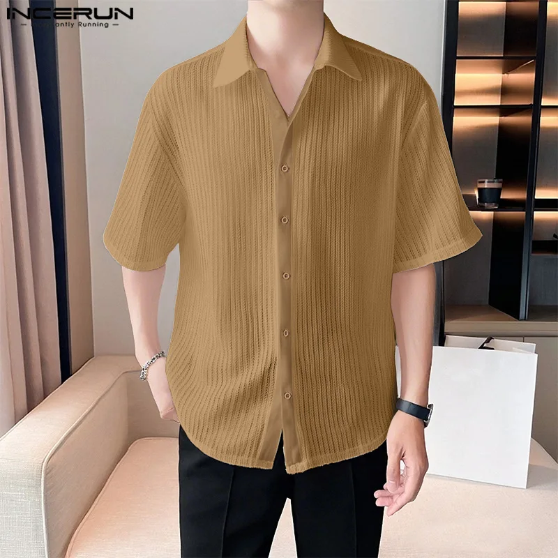 INCERUN Men Shirt Solid Striped Lapel Short Sleeve Oversize Men Clothing Summer 2025 Korean Style Fashion Male Shirts Streetwear
INCERUN Men Shirt Solid Striped Lapel Short Sleeve Oversize Men Clothing Summer 2025 Korean Style Fashion Male Shirts Streetwear