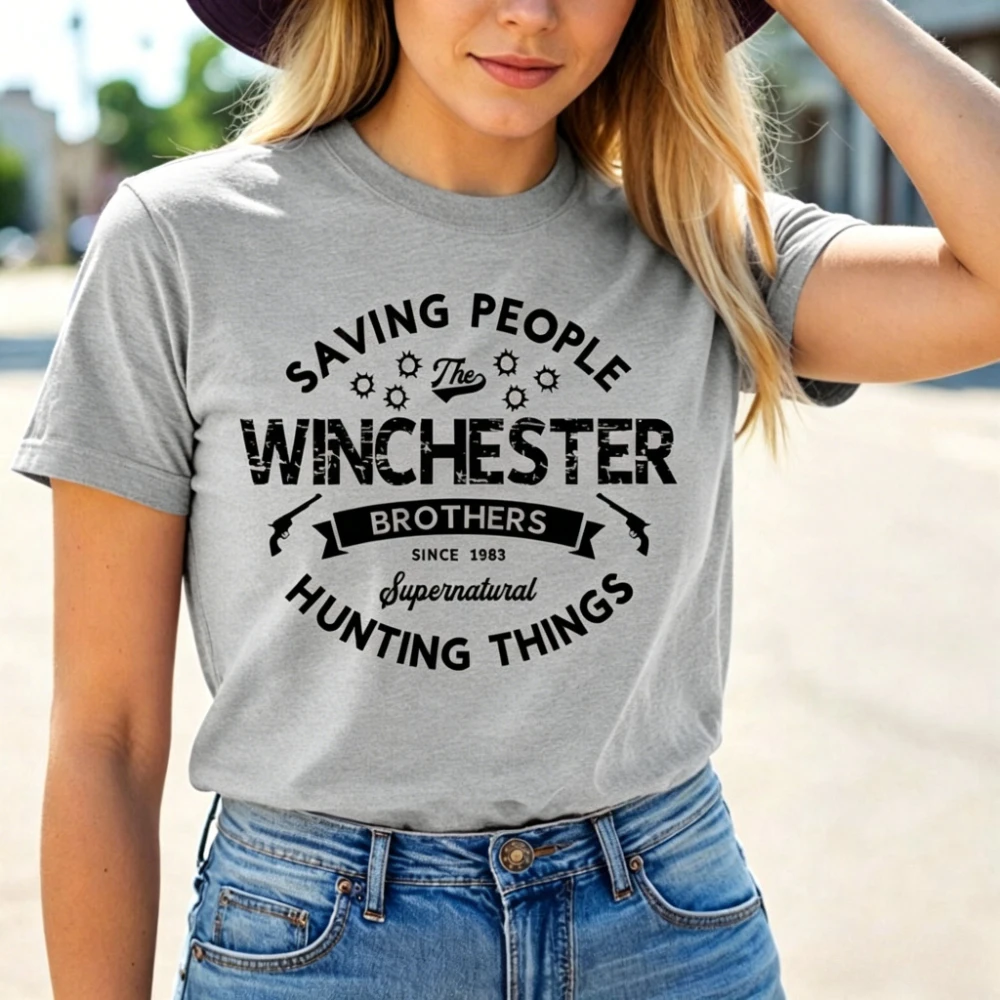 Supernatural TShirt Winchester Brothers Shirt SPN TV Series Fans Gift T-shirt Men Women Fashion Summer Crewneck Cotton Tee Tops
Supernatural TShirt Winchester Brothers Shirt SPN TV Series Fans Gift T-shirt Men Women Fashion Summer Crewneck Cotton Tee Tops