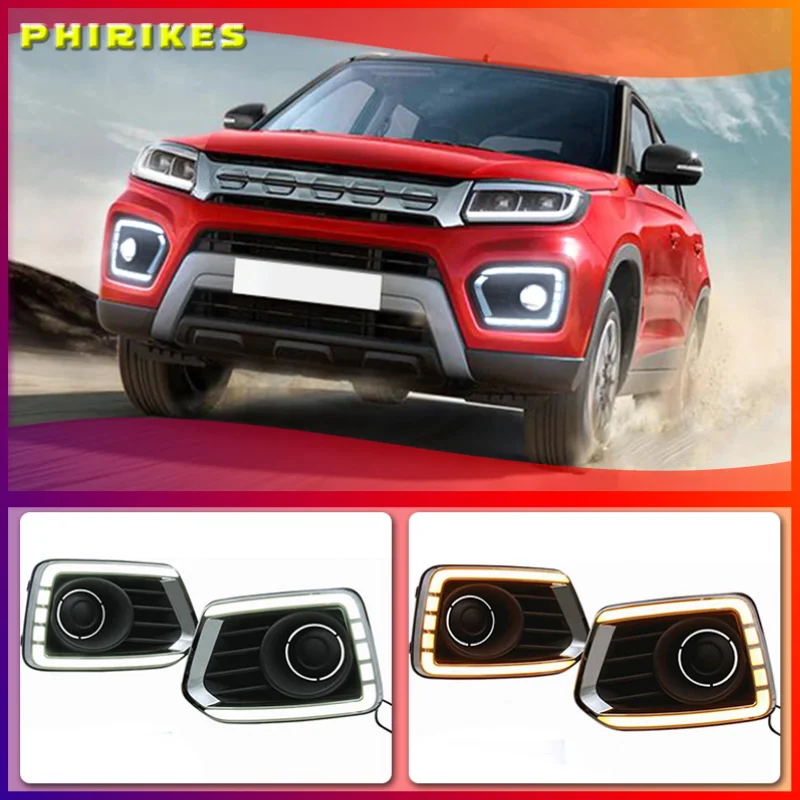 2PCS DRL Fog lamp with yellow Turn Signal For Suzuki Vitara 2020 Car LED Daytime Running Light
2PCS DRL Fog lamp with yellow Turn Signal For Suzuki Vitara 2020 Car LED Daytime Running Light