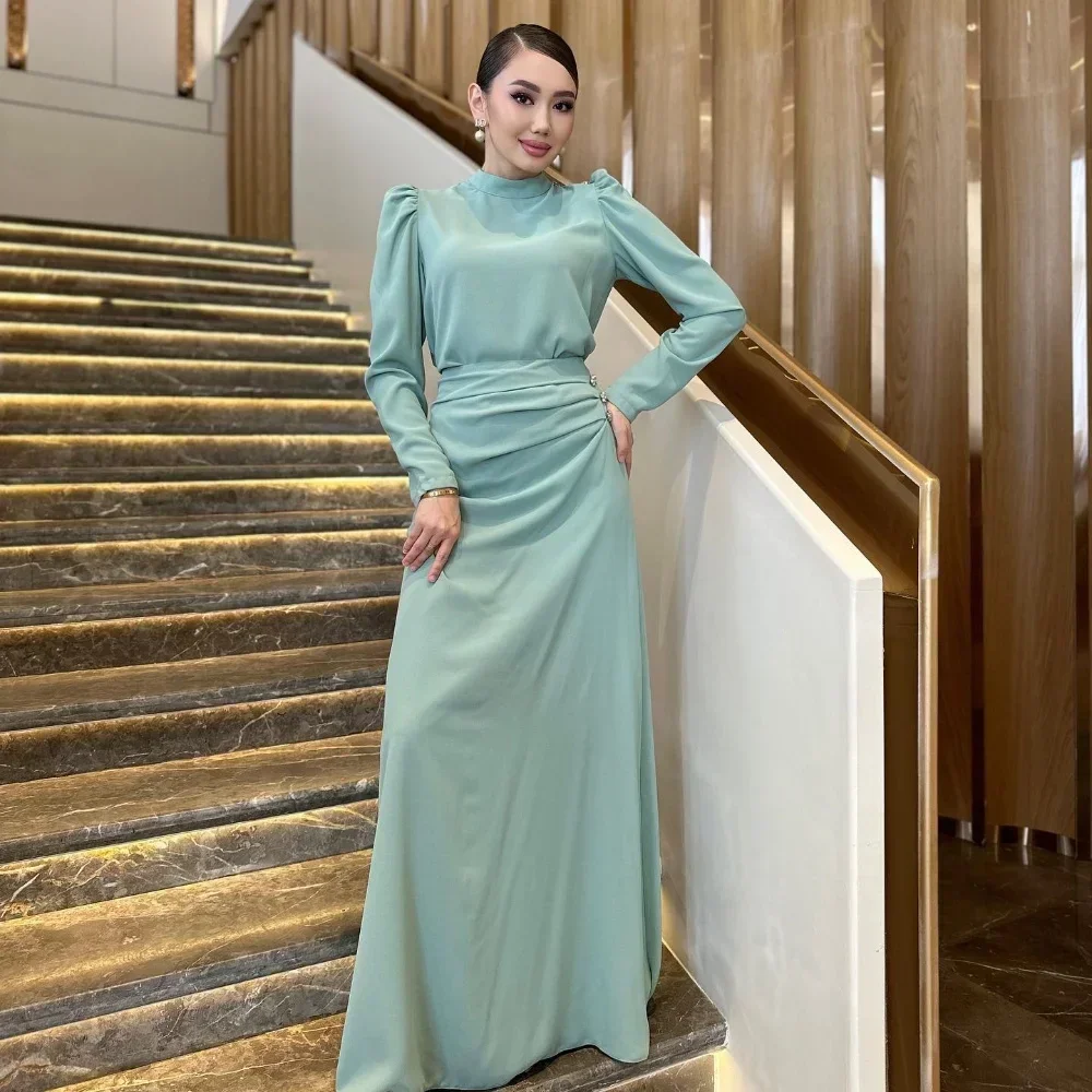 Customized Classic Jersey Gown Sequined Ruched A-line High Collar Long Dresses Prom Dress Exquisite Modern Style Party Dresses
Customized Classic Jersey Gown Sequined Ruched A-line High Collar Long Dresses Prom Dress Exquisite Modern Style Party Dresses