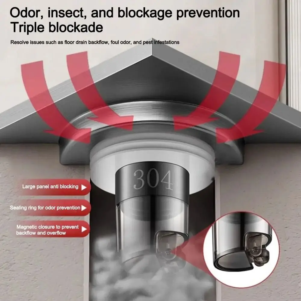 Multiple Sizes Floor Drain Core Filter Screen Magnetic Floor Drain Filter Plugs Insect-proof Stainless Steel Floor Strainer
Multiple Sizes Floor Drain Core Filter Screen Magnetic Floor Drain Filter Plugs Insect-proof Stainless Steel Floor Strainer