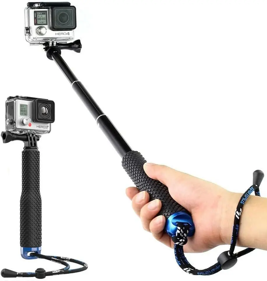 Extendable Selfie Stick for GoPro Action Cameras, 7-19 inch Aluminum Monopod with Non-Slip Grip
Extendable Selfie Stick for GoPro Action Cameras, 7-19 inch Aluminum Monopod with Non-Slip Grip