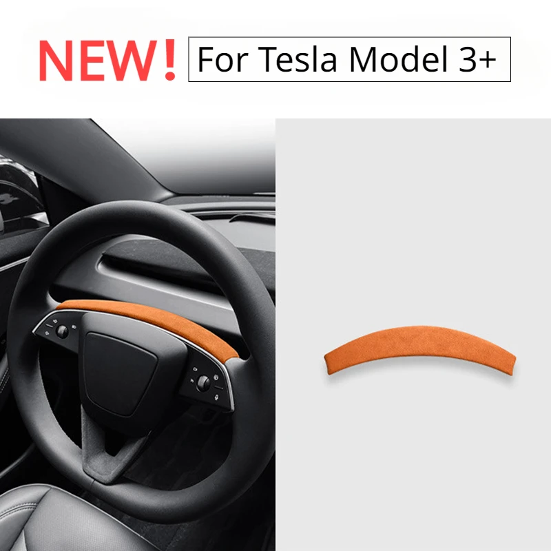 For Tesla Model 3+ Steering Wheel Trim Alcantara Suede Steering Wheel Trim Panel New Model3 Highland 2024 Interior Accessories
For Tesla Model 3+ Steering Wheel Trim Alcantara Suede Steering Wheel Trim Panel New Model3 Highland 2024 Interior Accessories