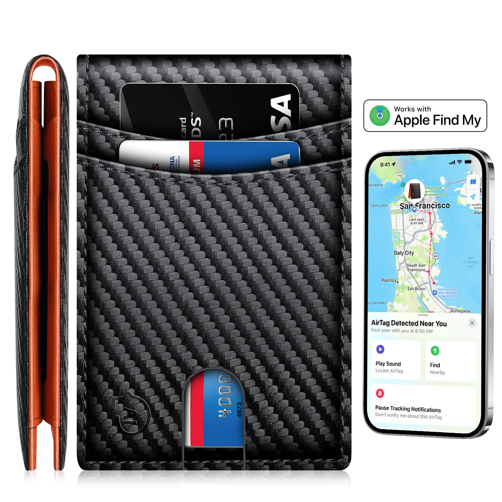 Wallet Work For Apple Find My (Ios Only), GPS Tracker Bifold Card Holder,Not For Android,Only US Dollars Note, Christmas Gift
Wallet Work For Apple Find My (Ios Only), GPS Tracker Bifold Card Holder,Not For Android,Only US Dollars Note, Christmas Gift