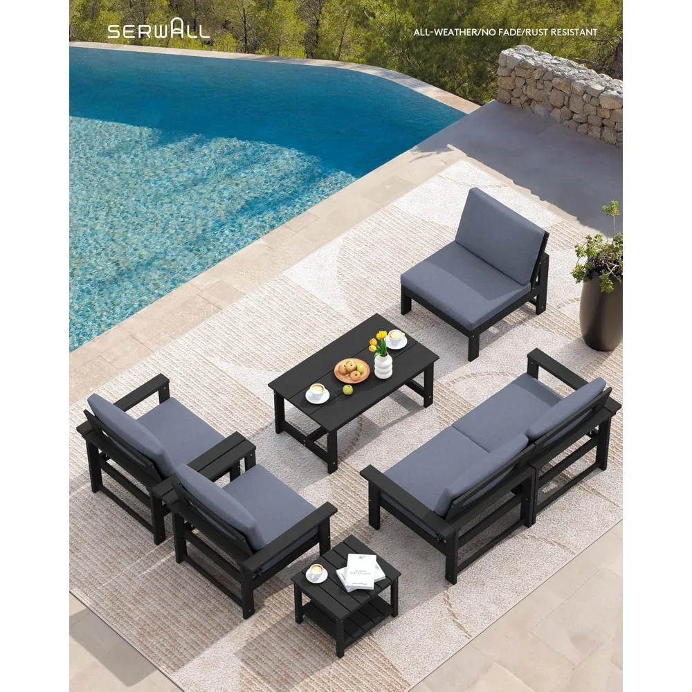 Patio Conversation Set, 6-piece Sectional Outdoor Furniture Set, All Weather Outdoor Couch Set Patio Furniture, Customized
Patio Conversation Set, 6-piece Sectional Outdoor Furniture Set, All Weather Outdoor Couch Set Patio Furniture, Customized