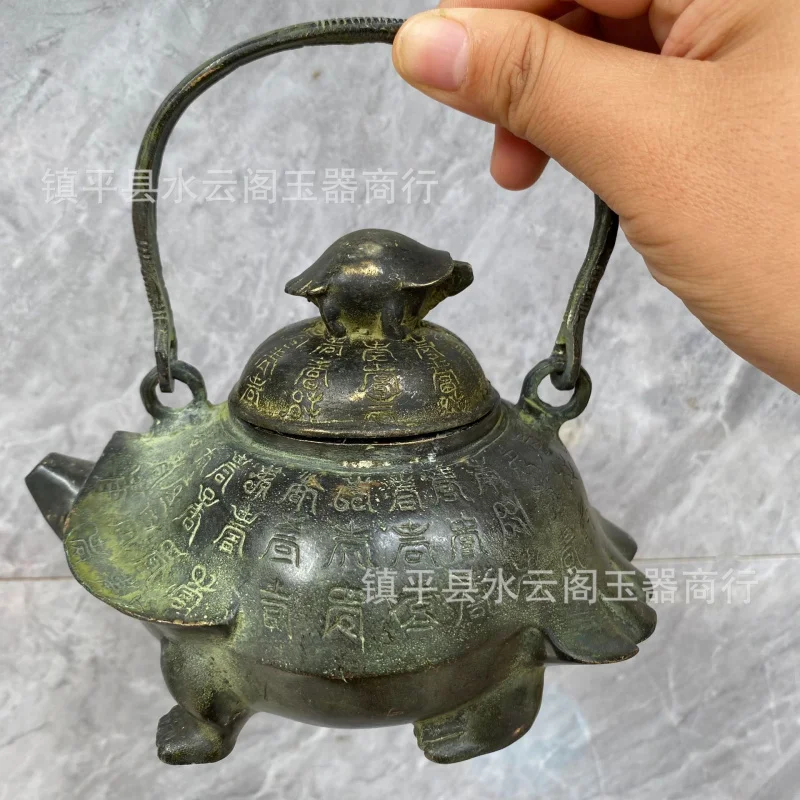 One piece dropshipping Bronze Color Thousand-Year Turtle Teapot Ornament Turtle Bronze Craft Desktop Decoration Ornament Wine Po
One piece dropshipping Bronze Color Thousand-Year Turtle Teapot Ornament Turtle Bronze Craft Desktop Decoration Ornament Wine Po
