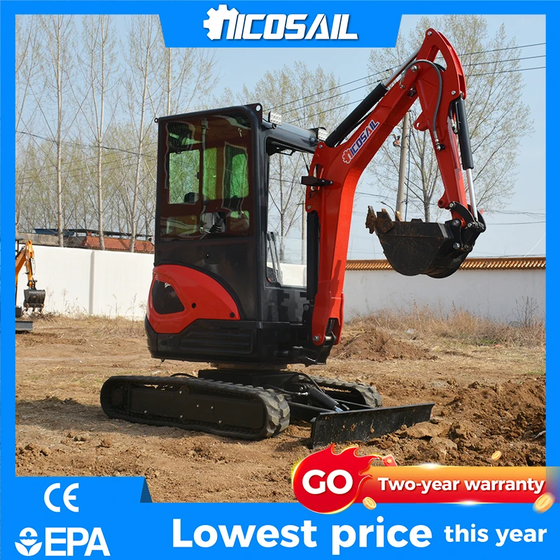 CE NICOSAIL OKW25U Mini Excavator 2100kg Kubota Engine Customizable Compact Small Digger for Farm Garden Construction
CE NICOSAIL OKW25U Mini Excavator 2100kg Kubota Engine Customizable Compact Small Digger for Farm Garden Construction
