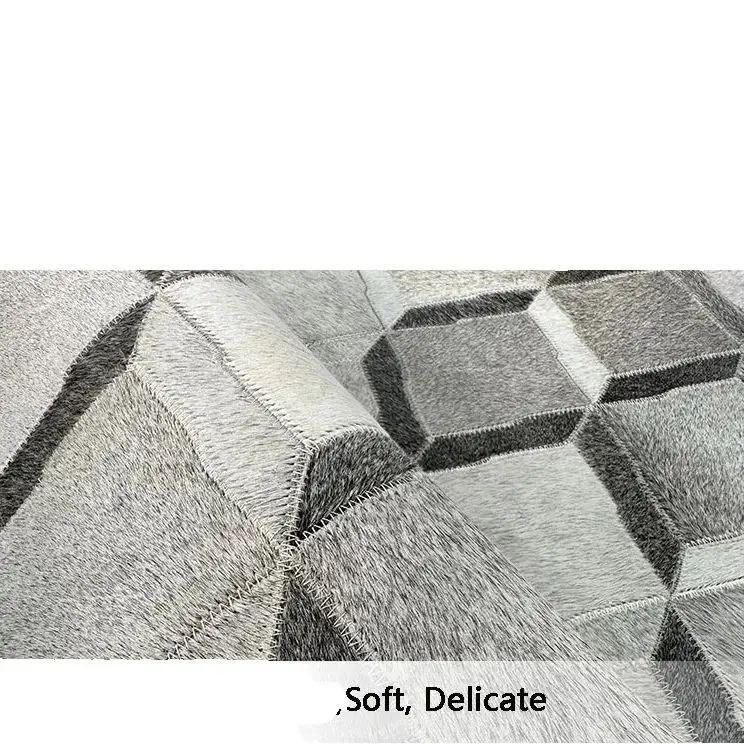 Modern 3D Pattern Grey Patchwork Real Cowhide Carpet Anti-skid Area Rug for Living Room Bedroom Sofa Study Large Home Mat
Modern 3D Pattern Grey Patchwork Real Cowhide Carpet Anti-skid Area Rug for Living Room Bedroom Sofa Study Large Home Mat