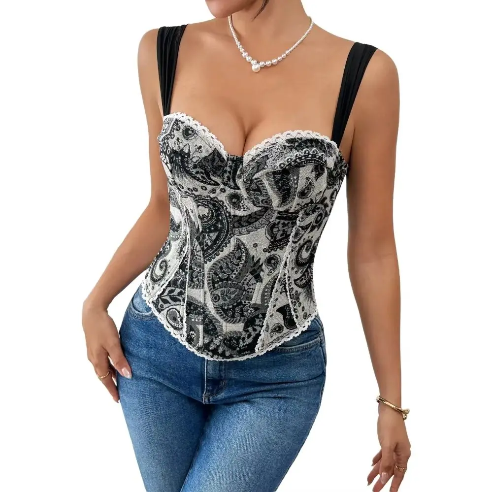 Sexy French Embroidery Top Cross-Border European And American Fishbone Bralette Backless Crop Top for Trendy Girls
Sexy French Embroidery Top Cross-Border European And American Fishbone Bralette Backless Crop Top for Trendy Girls