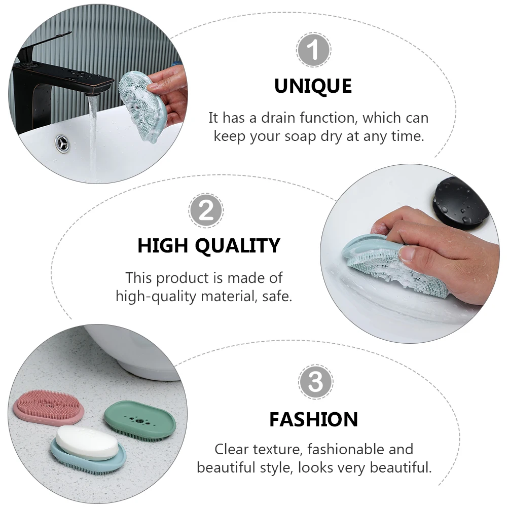 1pc Silicone Soap Holder Self Draining Scrubber Tray Blue Silica Gel Bathroom Kitchen Housewares Non Slip Drying Rack
1pc Silicone Soap Holder Self Draining Scrubber Tray Blue Silica Gel Bathroom Kitchen Housewares Non Slip Drying Rack