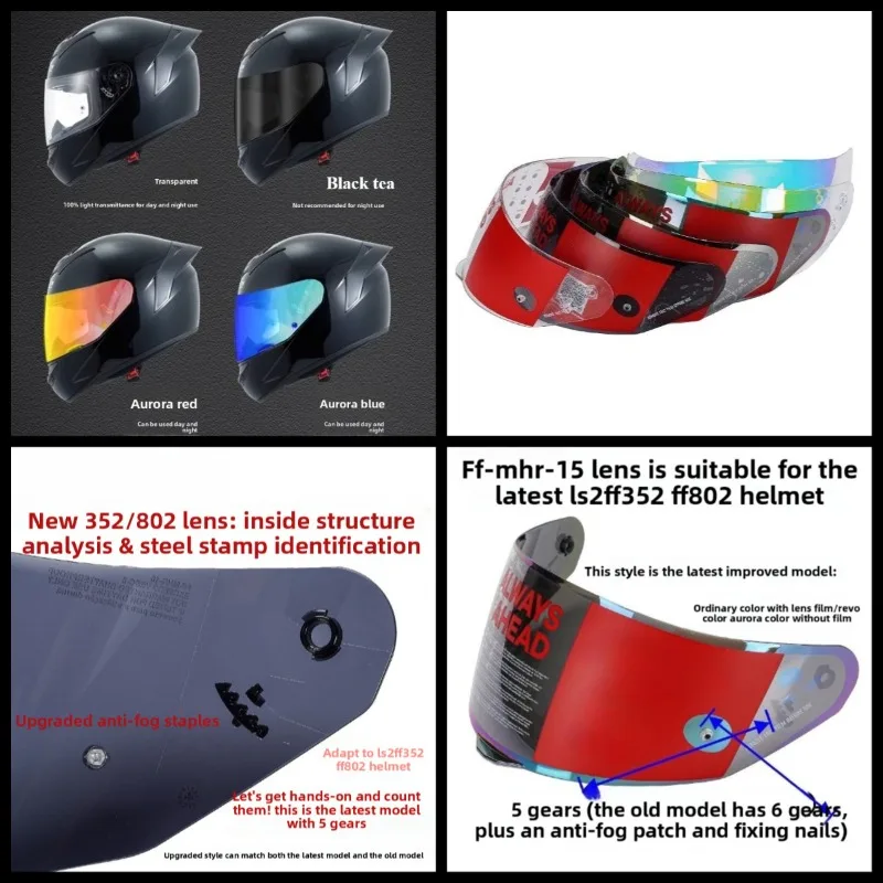 CCUUD Motorcycle Helmet Visor for LS2 FF802 FF352 Full Face Helmet Lens Cascos Para Moto Accessories
CCUUD Motorcycle Helmet Visor for LS2 FF802 FF352 Full Face Helmet Lens Cascos Para Moto Accessories