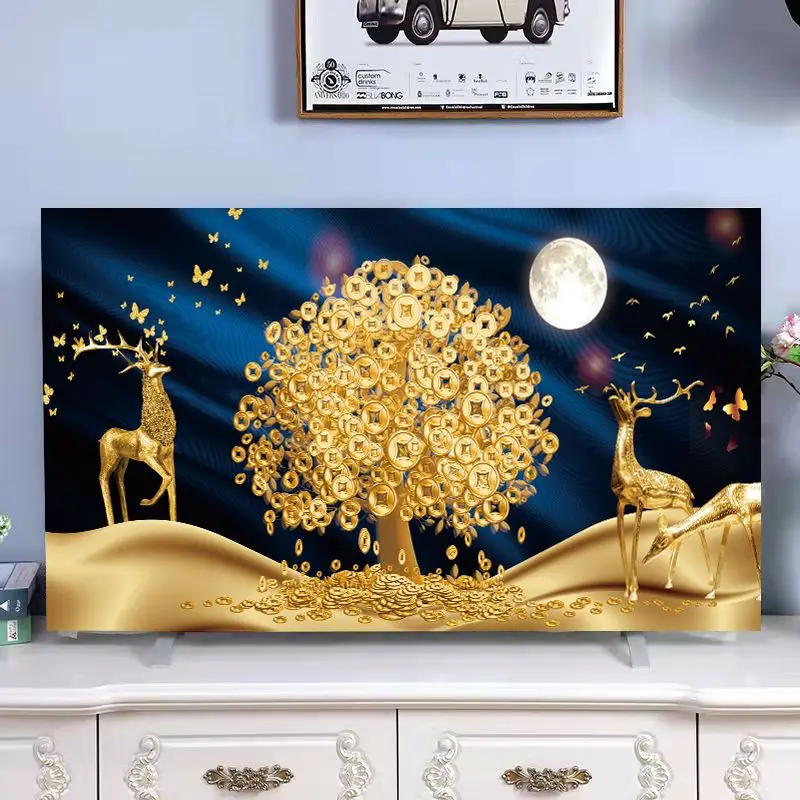 TV Dust Cover for 55 65 Inch LCD LED Television, New Design Fabric Protector Cloth & Curtain Style Simple TV Cover
TV Dust Cover for 55 65 Inch LCD LED Television, New Design Fabric Protector Cloth & Curtain Style Simple TV Cover