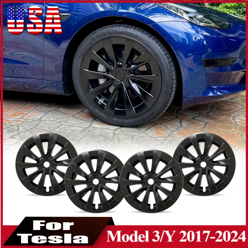 4pcs Hub Caps 18" 19" Wheel Covers For Tesla Model 3 2017-2023 Model Y 2021-2024 Auto Wheel Cover Replacement Full Cover Hubcaps
4pcs Hub Caps 18" 19" Wheel Covers For Tesla Model 3 2017-2023 Model Y 2021-2024 Auto Wheel Cover Replacement Full Cover Hubcaps