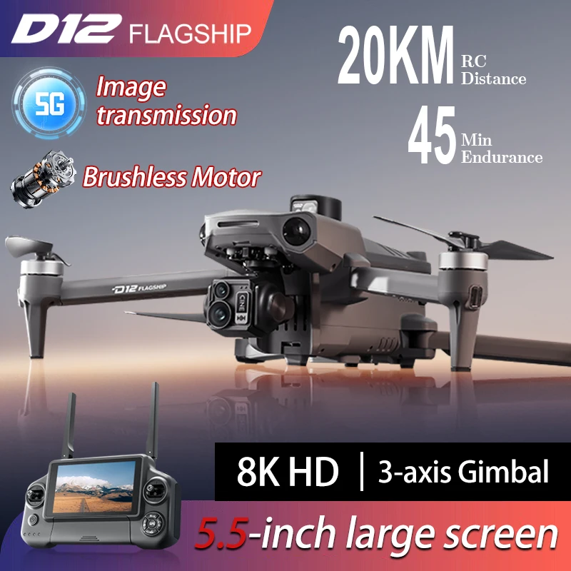 D12 GPS Дрон HD 8K Двойная камера с дистанционным управлением Дрон для предотвращения препятствий Высотный видеосамолет с капелью Airdrop для рыбалки
D12 GPS Дрон HD 8K Двойная камера с дистанционным управлением Дрон для предотвращения препятствий Высотный видеосамолет с капелью Airdrop для рыбалки