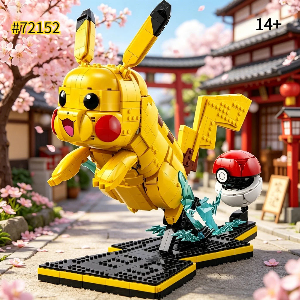 Pikachu Construction 72152 Building Blocks Set Compatible With Legoed Particles Suitable For Halloween Christmas Gifts 2050PCS
Pikachu Construction 72152 Building Blocks Set Compatible With Legoed Particles Suitable For Halloween Christmas Gifts 2050PCS