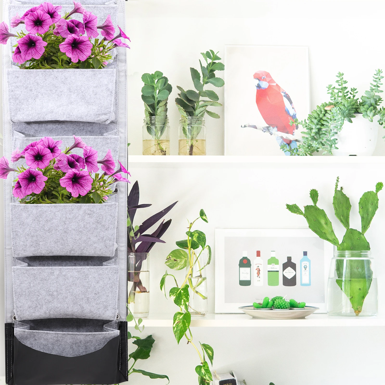Vertical Wall Planting Bag Heavy Duty Non-Woven Hanging Grow Bags Weather Resistant Tough Planter For Garden Indoor Plants
Vertical Wall Planting Bag Heavy Duty Non-Woven Hanging Grow Bags Weather Resistant Tough Planter For Garden Indoor Plants