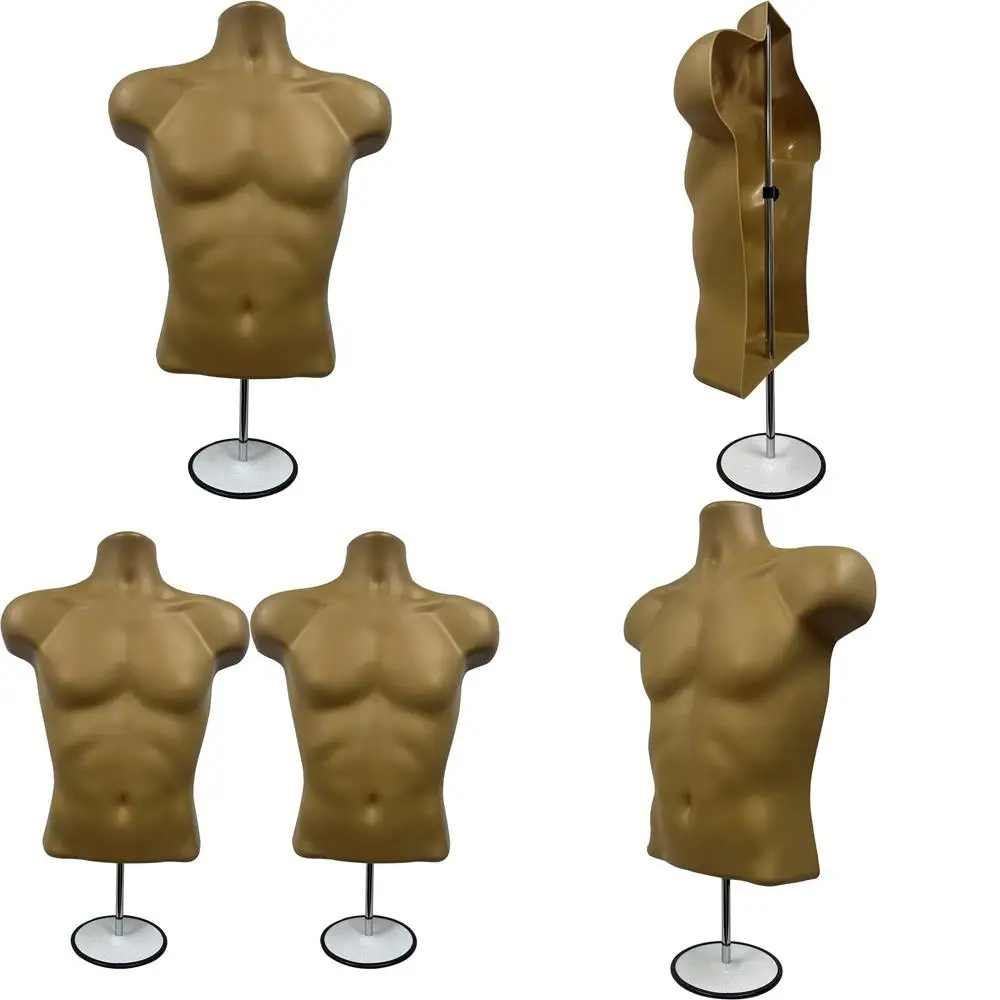Set of 2 S-M Size Bronze Male Mannequins with Metal Stand and Hanging Pole
Set of 2 S-M Size Bronze Male Mannequins with Metal Stand and Hanging Pole