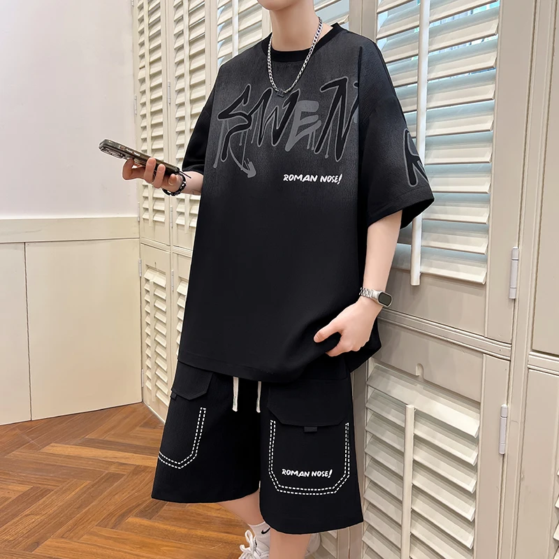 Men's Casual 2-Piece Sportswear Set Streetwear Fashion Tracksuit T-Shirts and Shorts Beachwear Summer Sweatshirt T-Shirts Set
Men's Casual 2-Piece Sportswear Set Streetwear Fashion Tracksuit T-Shirts and Shorts Beachwear Summer Sweatshirt T-Shirts Set