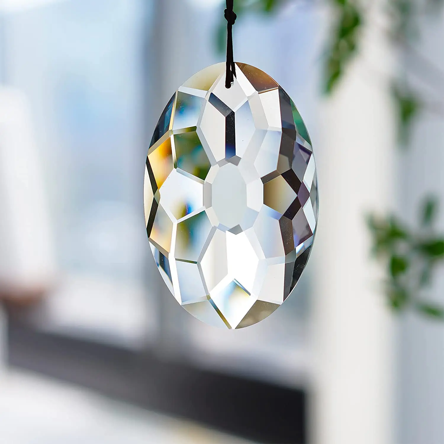H&D 89mm/3.5in Crystal Prism Suncatcher for Windows,Rainbow Maker Hanging Crystals for Garden Home Outdoor Decoration (Clear)
H&D 89mm/3.5in Crystal Prism Suncatcher for Windows,Rainbow Maker Hanging Crystals for Garden Home Outdoor Decoration (Clear)