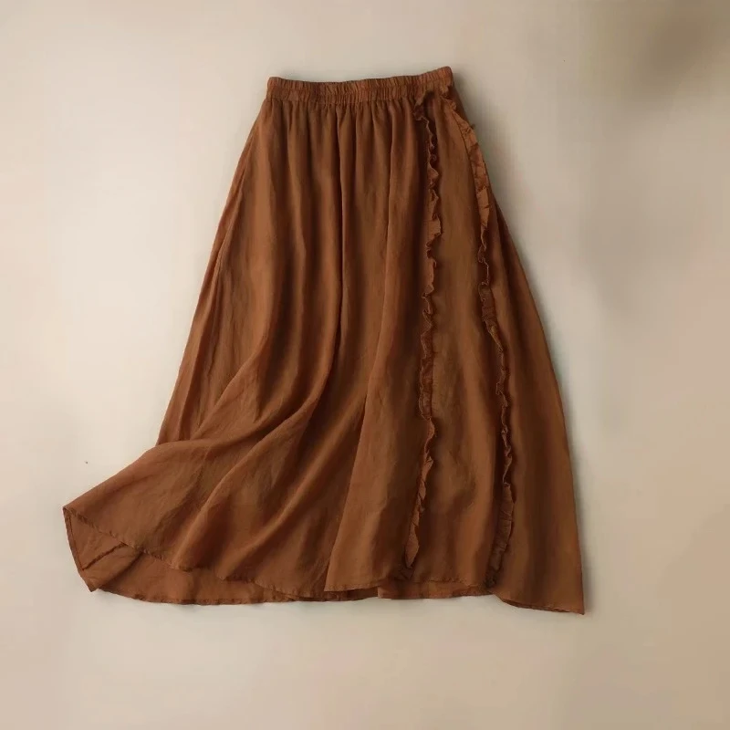 Cotton Linen Women's Dress Skirt Summer New Solid Color Thin Loose Fashion Casual A- Line Skirt
Cotton Linen Women's Dress Skirt Summer New Solid Color Thin Loose Fashion Casual A- Line Skirt