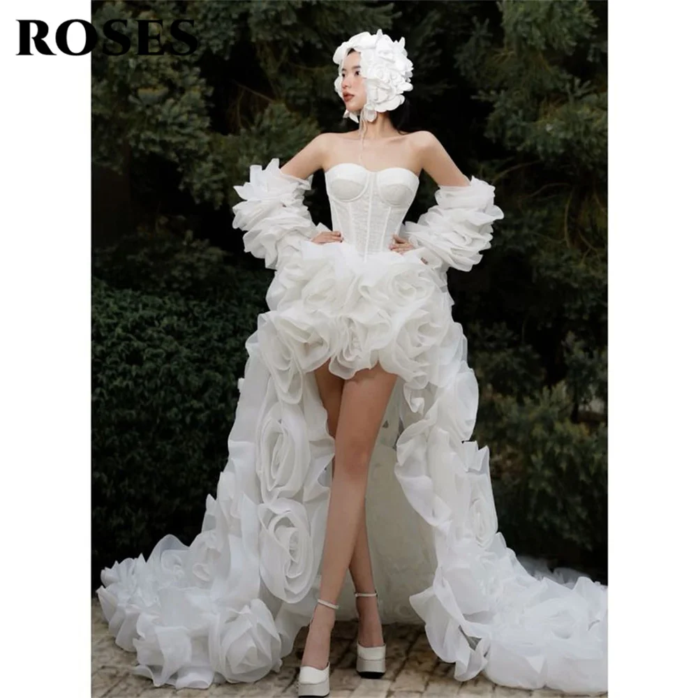 ROSES A Line White Woman Evening Dress Gown High and Low Ball Gown Net Off Shoulder Night Dress Gown robes de soirée Customized
ROSES A Line White Woman Evening Dress Gown High and Low Ball Gown Net Off Shoulder Night Dress Gown robes de soirée Customized