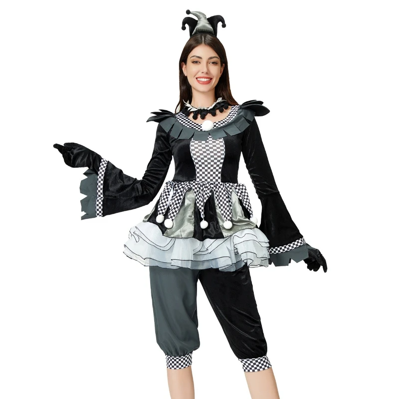 Adult Women Men Halloween Cosplay Costume Circus Clown Magician Witch Suit Revival Theme Party Role Playing Outfit
Adult Women Men Halloween Cosplay Costume Circus Clown Magician Witch Suit Revival Theme Party Role Playing Outfit