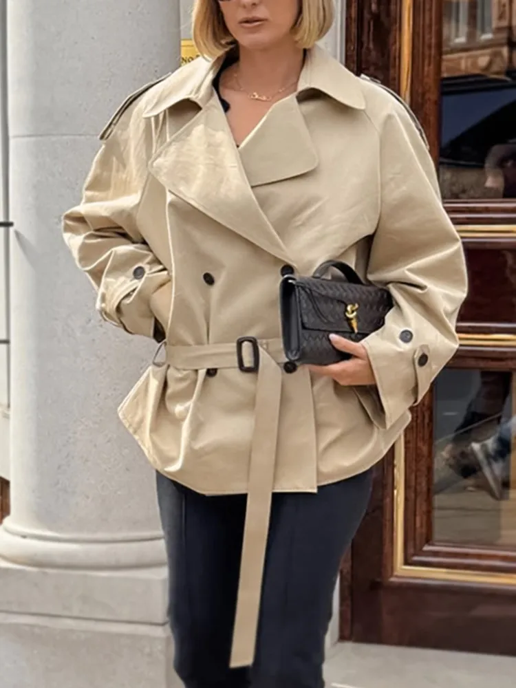 Винтажная свободная куртка, пальто, женская мода с поясом, отложной воротник, ветровка с длинными рукавами, новинка 2025 года, осенние офисные повседневные пальто
Винтажная свободная куртка, пальто, женская мода с поясом, отложной воротник, ветровка с длинными рукавами, новинка 2025 года, осенние офисные повседневные пальто