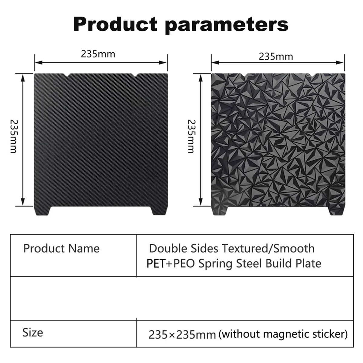H1H 3D Printer Platform K1 K1C Sheet 235x235mm,Smooth H1H Build Plate Spring Steel Print Bed,D
H1H 3D Printer Platform K1 K1C Sheet 235x235mm,Smooth H1H Build Plate Spring Steel Print Bed,D
