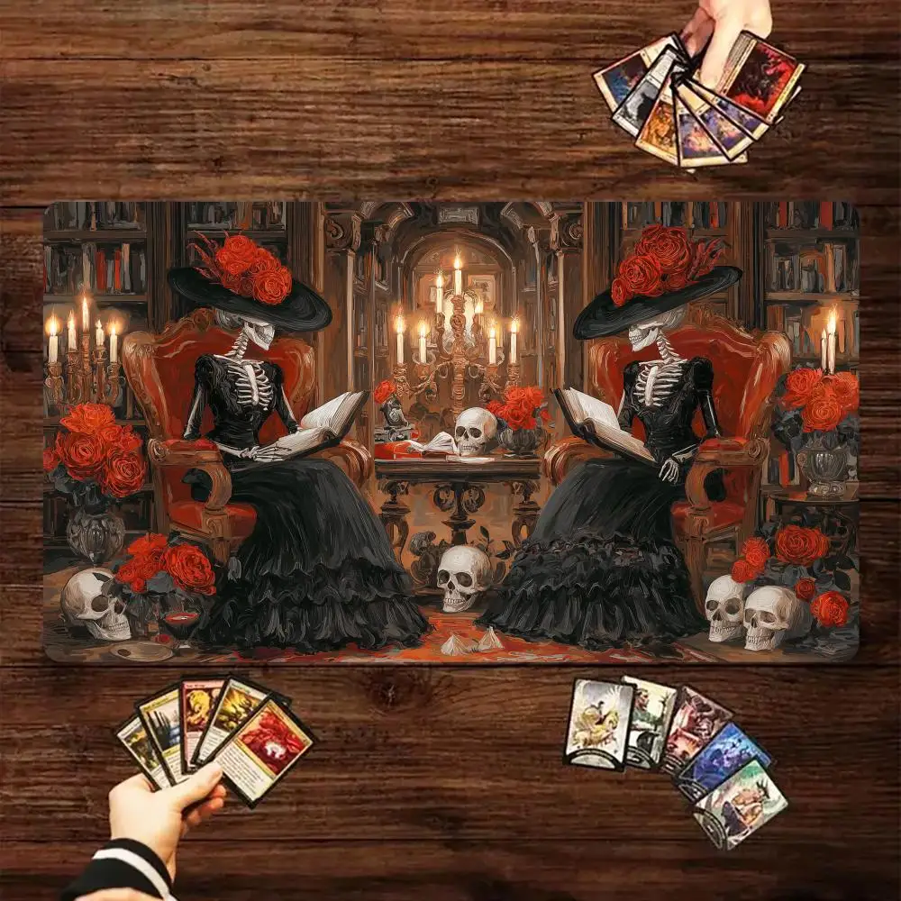 Gothic-style skeleton sisters Magic Card Battle Mat MTG Playmat Anti-slip Base gathering gaming mats Board Game Mat for TCG
Gothic-style skeleton sisters Magic Card Battle Mat MTG Playmat Anti-slip Base gathering gaming mats Board Game Mat for TCG