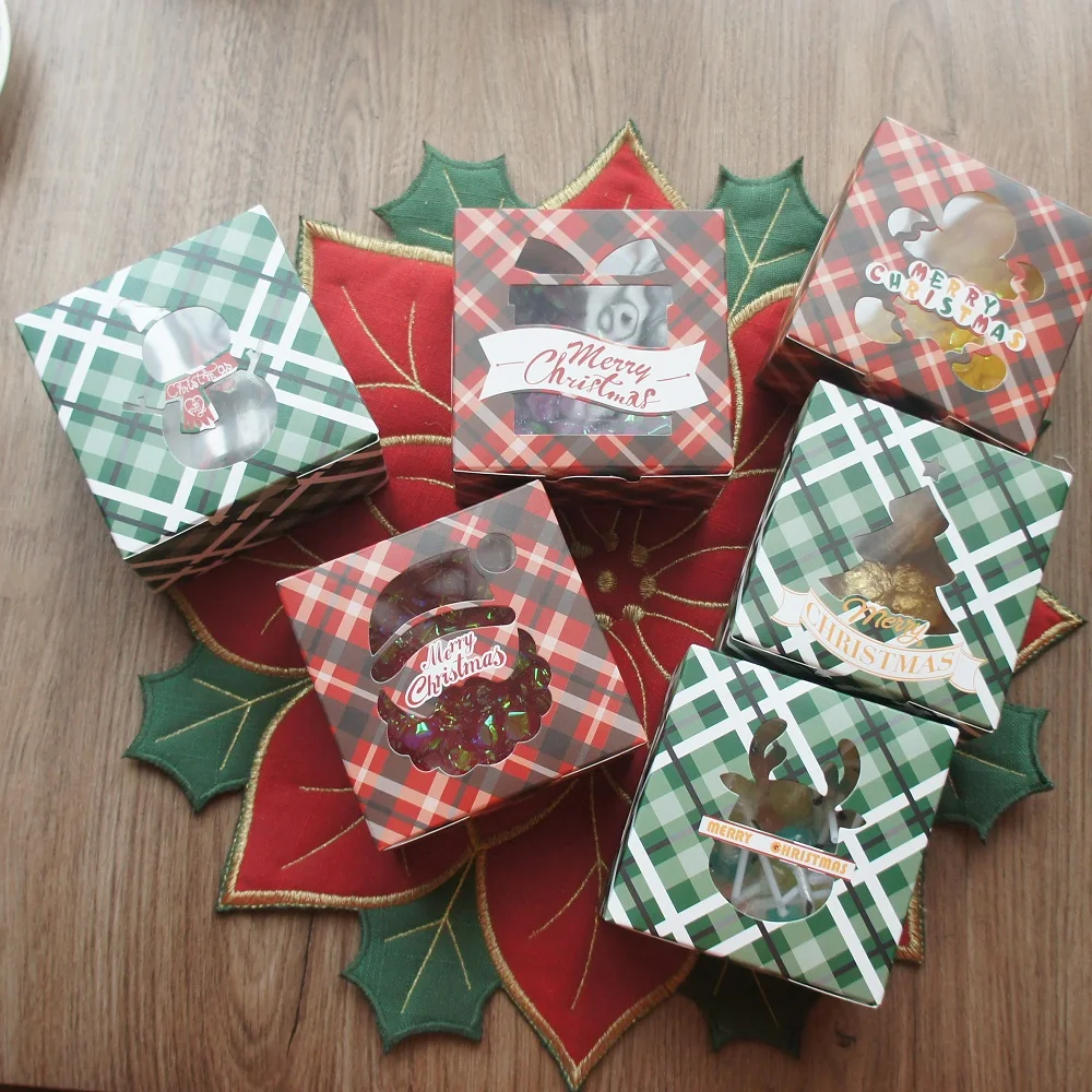 24pcs Red Green Christmas Plaid Box with Window Design 10*10*6.5 Cm Paper Box Candy Cookie Jar Candle DIY Gift
24pcs Red Green Christmas Plaid Box with Window Design 10*10*6.5 Cm Paper Box Candy Cookie Jar Candle DIY Gift