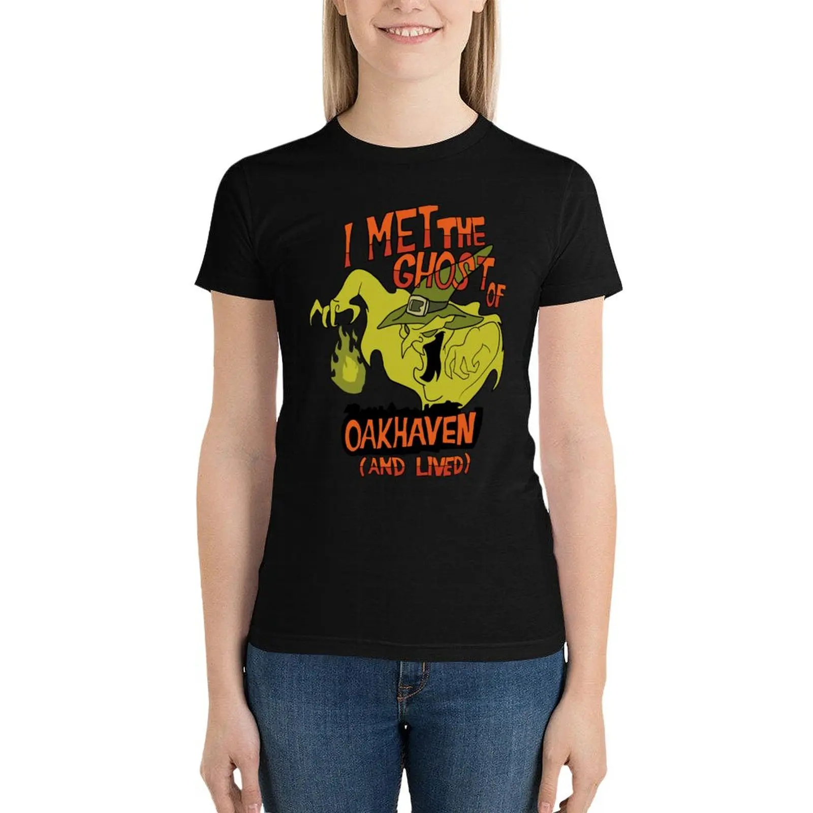 I Met the Ghost of Oakhaven and Lived T-Shirt tops lady clothes cropped t shirts for Women
I Met the Ghost of Oakhaven and Lived T-Shirt tops lady clothes cropped t shirts for Women