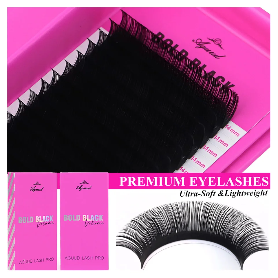 AGUUD 20Rows Upgraded Premium Bold Eyelashes Super Matte Black Ultra-Soft Lightweight Individual Dense Cashmere Lashes Extension
AGUUD 20Rows Upgraded Premium Bold Eyelashes Super Matte Black Ultra-Soft Lightweight Individual Dense Cashmere Lashes Extension