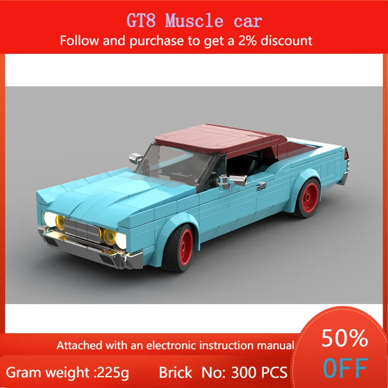 300-детали, модель строительного блока GT8, автомобиль MOC, игрушка под давлением для мальчиков, взрослых, детей, рождественский подарок, образовательное творческое развлечение
300-детали, модель строительного блока GT8, автомобиль MOC, игрушка под давлением для мальчиков, взрослых, детей, рождественский подарок, образовательное творческое развлечение