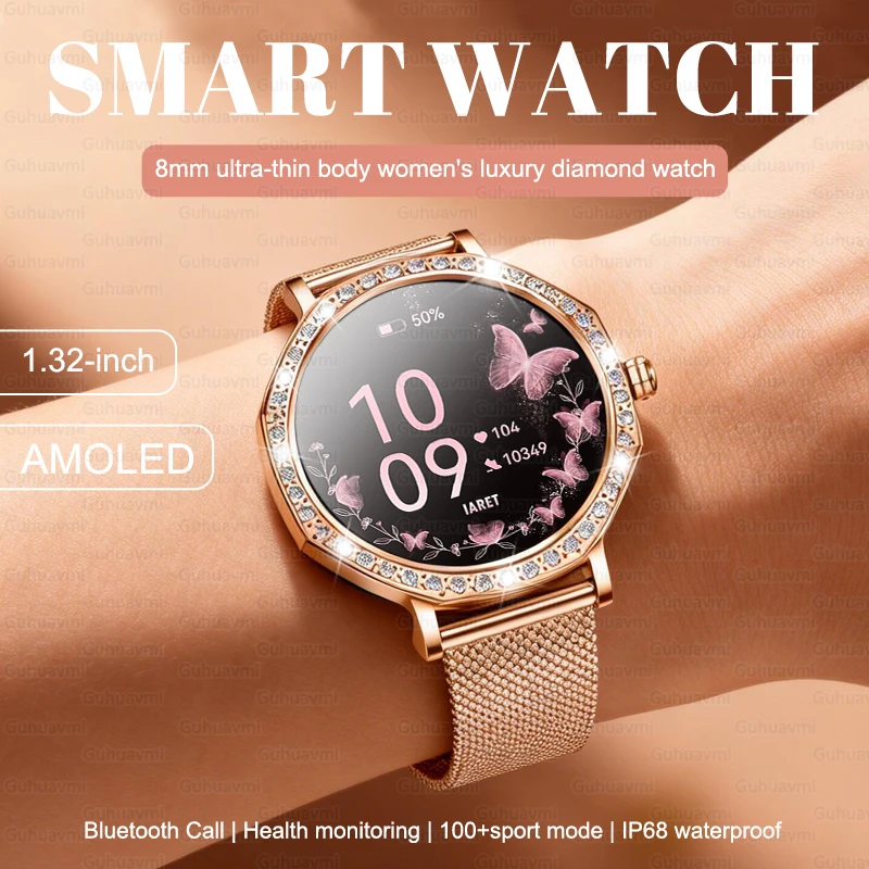 New Smart Watch Women 8mm Ultra-thin 1.32" AMOLED HD Screen Sport Fitness Bracelet DIY Dial Bluetooth Call Luxury Smartwatches
New Smart Watch Women 8mm Ultra-thin 1.32" AMOLED HD Screen Sport Fitness Bracelet DIY Dial Bluetooth Call Luxury Smartwatches