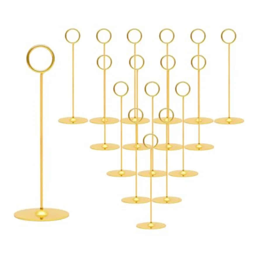16 Pieces Table Card Holder 8 inches Table Number Holders Place Steel Card Holders for Photos Food Signs Memo Notes Weddings Re
16 Pieces Table Card Holder 8 inches Table Number Holders Place Steel Card Holders for Photos Food Signs Memo Notes Weddings Re