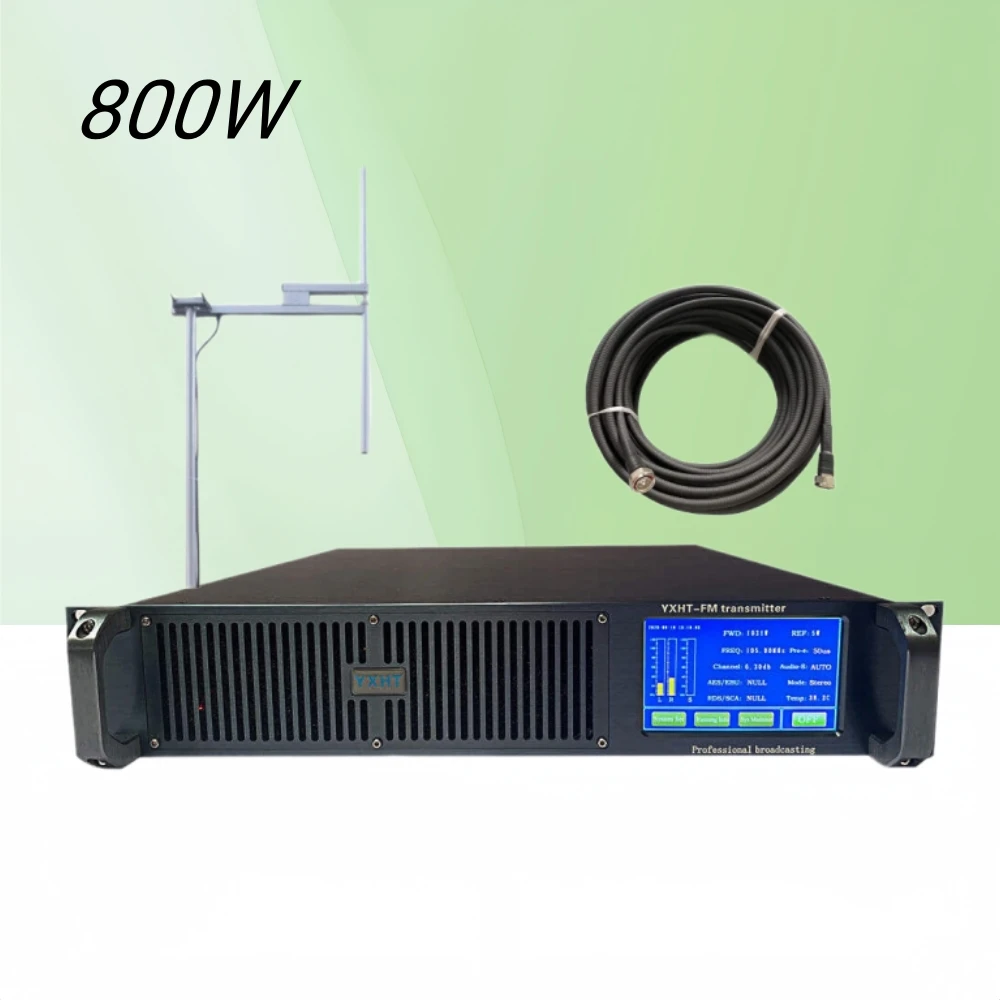 HP- High-End Touch Screen 800W FM Transmitter Kit with 1-Bay Antenna & 30m Cable (Incl. Connectors)
HP- High-End Touch Screen 800W FM Transmitter Kit with 1-Bay Antenna & 30m Cable (Incl. Connectors)