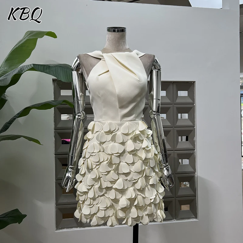 KBQ Solid Temperament Spliced Petal Party for Women Round Neck Sleeveless High Waist Temperament Dress Female Fashion Style New
KBQ Solid Temperament Spliced Petal Party for Women Round Neck Sleeveless High Waist Temperament Dress Female Fashion Style New