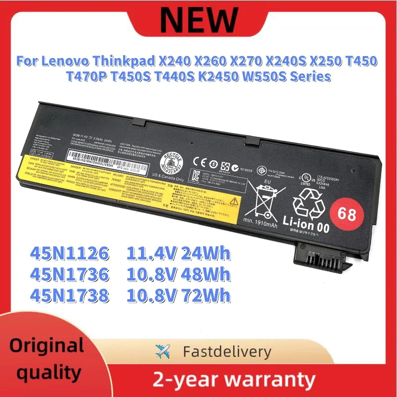 45N1125 45N1126 Аккумулятор для ноутбука ThinkPad T440S T450 T460 T460P T470P T550 T560 X240S X250 X260 X270 L450 L460 L470 K2450 K20
45N1125 45N1126 Аккумулятор для ноутбука ThinkPad T440S T450 T460 T460P T470P T550 T560 X240S X250 X260 X270 L450 L460 L470 K2450 K20