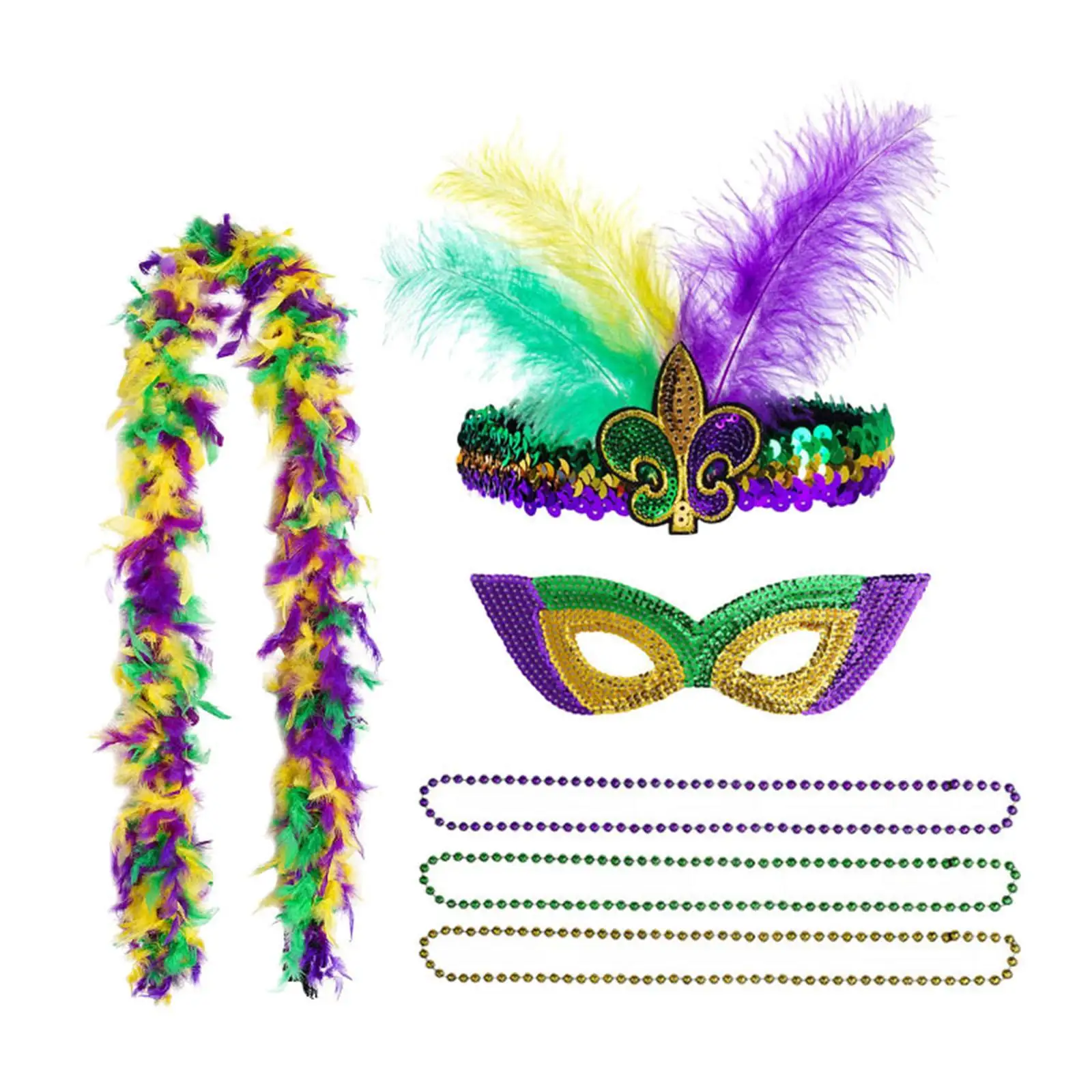 Half Mask Cosplay Masquerade Mask Mardi Gras Outfit Accessories Set Feather Boa for Women Men Masquerade Party Carnival Festival
Half Mask Cosplay Masquerade Mask Mardi Gras Outfit Accessories Set Feather Boa for Women Men Masquerade Party Carnival Festival