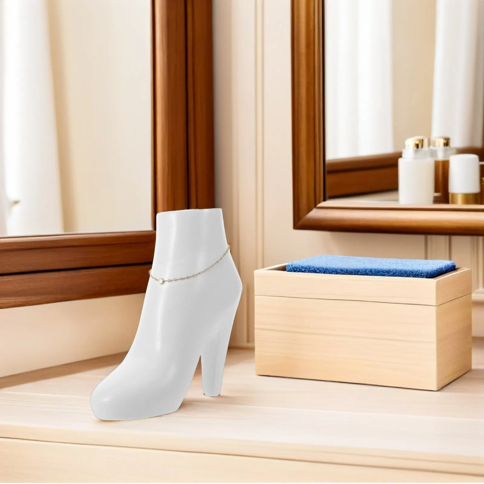 Resin High Heel Shoe Jewelry Holder Foot Chain Organizer Anklet Display Stand for Retail Trade Show Vendor Booth
Resin High Heel Shoe Jewelry Holder Foot Chain Organizer Anklet Display Stand for Retail Trade Show Vendor Booth