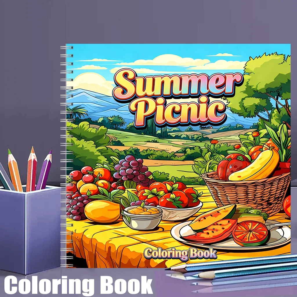 Coloring Book Summer Picnic for Adult Colouring Book, Birthday Day Gift, Back to School Supplies, Adults Cute Drawing Book
Coloring Book Summer Picnic for Adult Colouring Book, Birthday Day Gift, Back to School Supplies, Adults Cute Drawing Book